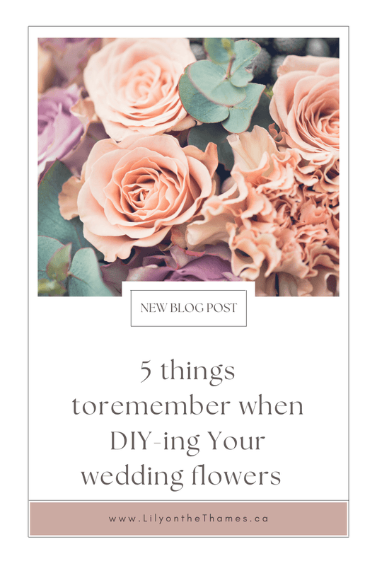 5 Things to Remember When "DIY-ing" your Wedding Flowers 1. Plan your flower journey ahead of time The best offense is a good defense, is that the line? Knowing who, what, when and where and how you’re going to create your gorgeous arrangements should be