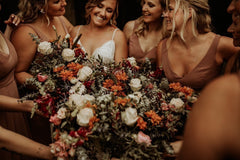 Rust and Terracotta - Lily on the Thames - DIY Wedding Flowers - Terracotta and Rust tones softened by pale Pink and Champagne hues. Irresistible and instagramable. Congratulations on your upcoming wedding! There’s so many things to consider and budget fo