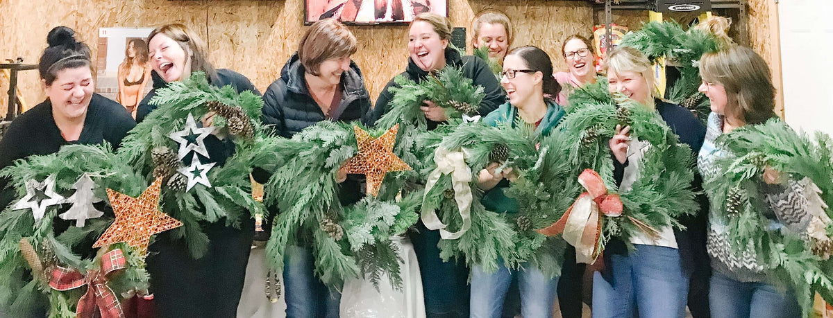 (KRISTINA) Wreath DIY Kit (PLUS VIDEO TUTORIAL)U - Lily on the Thames - DIY Wedding Flowers - It's the most WONDERFUL TIME OF THE YEAR! Create your own Holiday Wreath using freshly cut Canadian greens with our Wreath DIY kits and exclusive instructional v