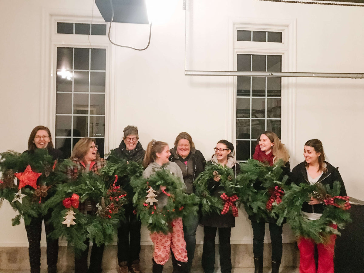 (KRISTINA) Wreath DIY Kit (PLUS VIDEO TUTORIAL)U - Lily on the Thames - DIY Wedding Flowers - It's the most WONDERFUL TIME OF THE YEAR! Create your own Holiday Wreath using freshly cut Canadian greens with our Wreath DIY kits and exclusive instructional v