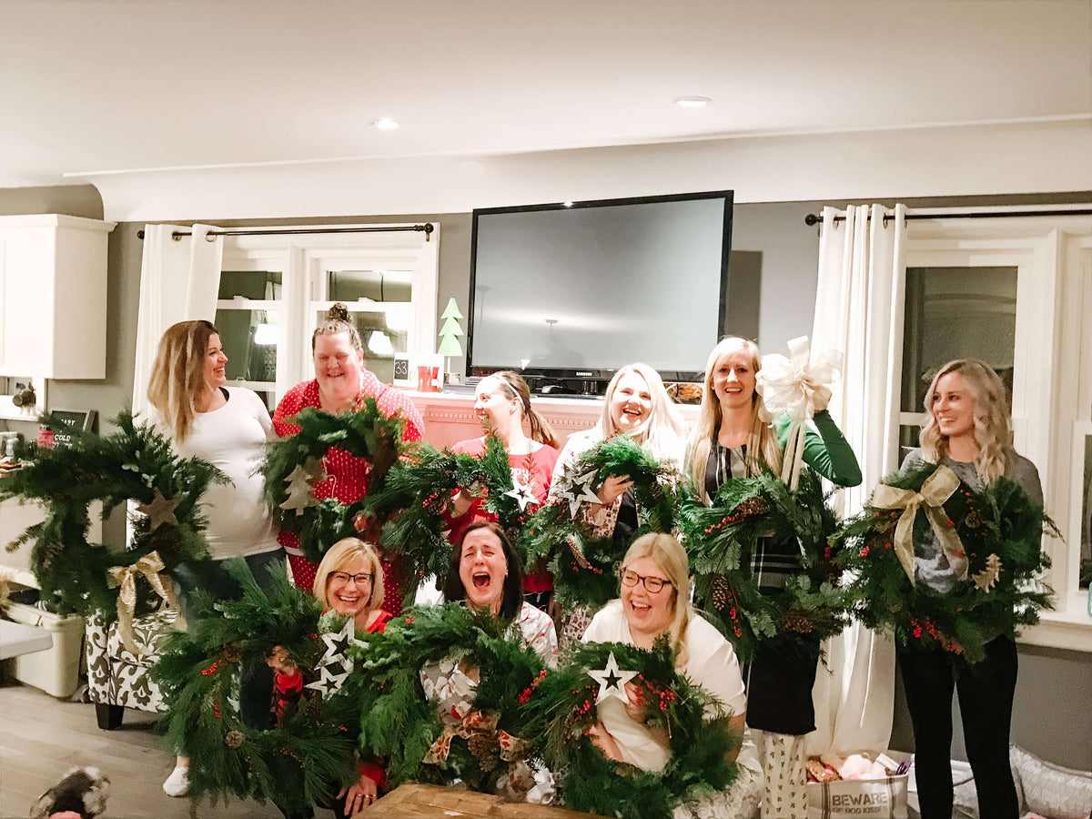 (KRISTINA) Wreath DIY Kit (PLUS VIDEO TUTORIAL)U - Lily on the Thames - DIY Wedding Flowers - It's the most WONDERFUL TIME OF THE YEAR! Create your own Holiday Wreath using freshly cut Canadian greens with our Wreath DIY kits and exclusive instructional v