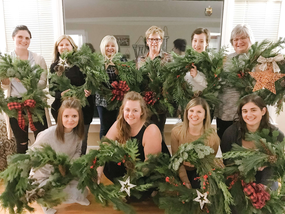 (KRISTINA) Wreath DIY Kit (PLUS VIDEO TUTORIAL)U - Lily on the Thames - DIY Wedding Flowers - It's the most WONDERFUL TIME OF THE YEAR! Create your own Holiday Wreath using freshly cut Canadian greens with our Wreath DIY kits and exclusive instructional v