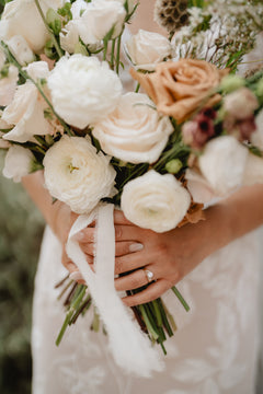 Toffee, White, and a Sprinkle of Peach