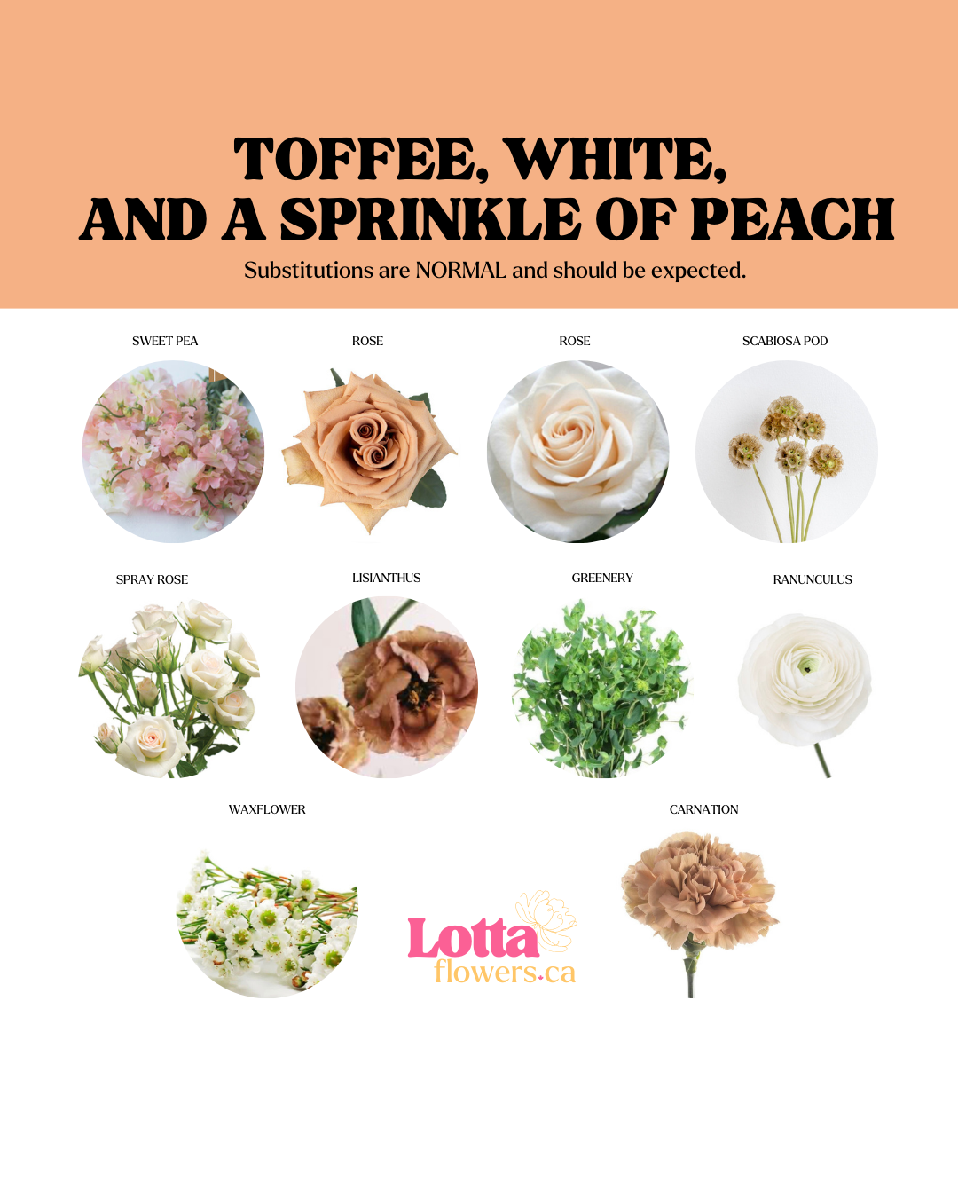 Toffee, White, and a Sprinkle of Peach