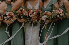 Rust and Terracotta - Lily on the Thames - DIY Wedding Flowers - Terracotta and Rust tones softened by pale Pink and Champagne hues. Irresistible and instagramable. Congratulations on your upcoming wedding! There’s so many things to consider and budget fo